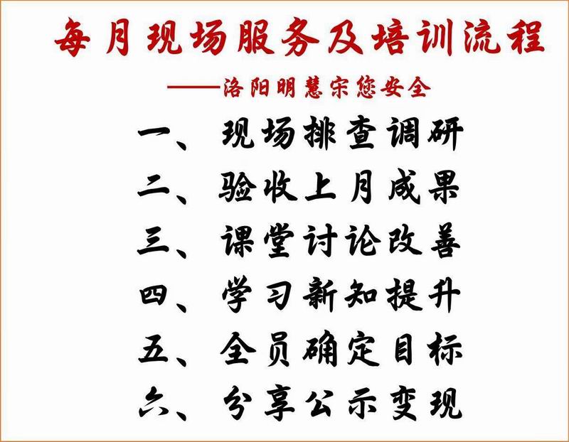 欒川縣銀海礦業月（季）度現場服務與培訓